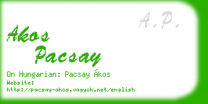 akos pacsay business card